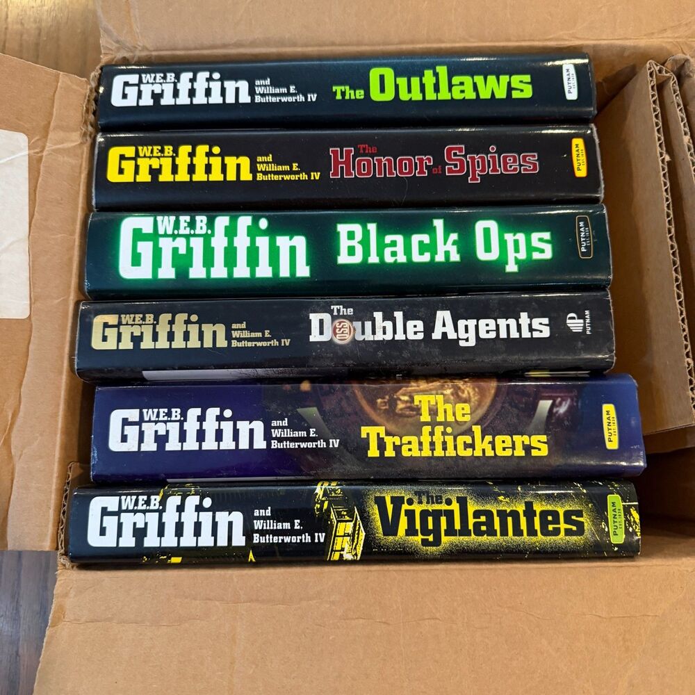W.E.B. Griffin Hardcover Book Lot 6 Putnam Thriller Military Spy Novels HC